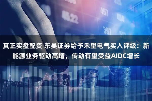 真正实盘配资 东吴证券给予禾望电气买入评级：新能源业务驱动高增，传动有望受益AIDC增长