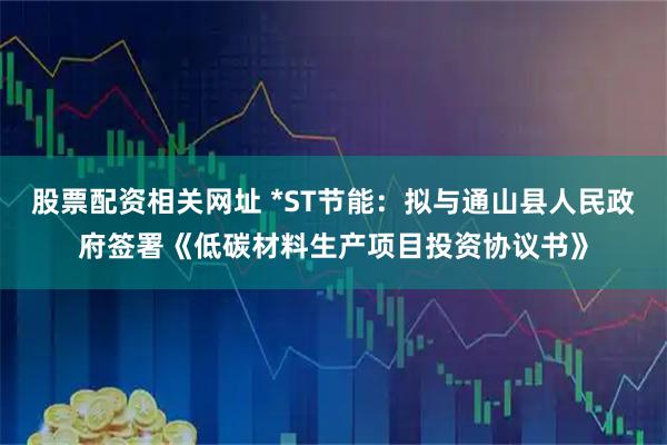 股票配资相关网址 *ST节能：拟与通山县人民政府签署《低碳材料生产项目投资协议书》